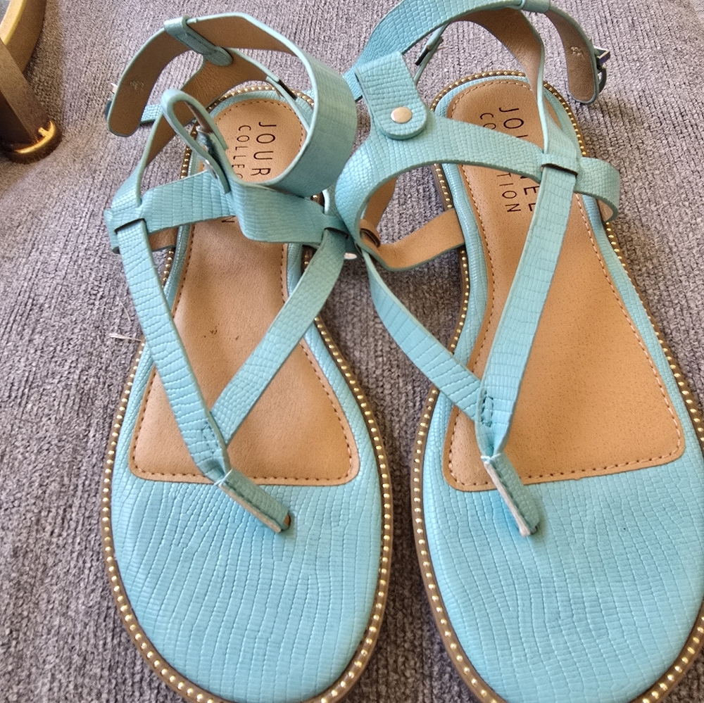 Journee Collection Turquoise Sandals